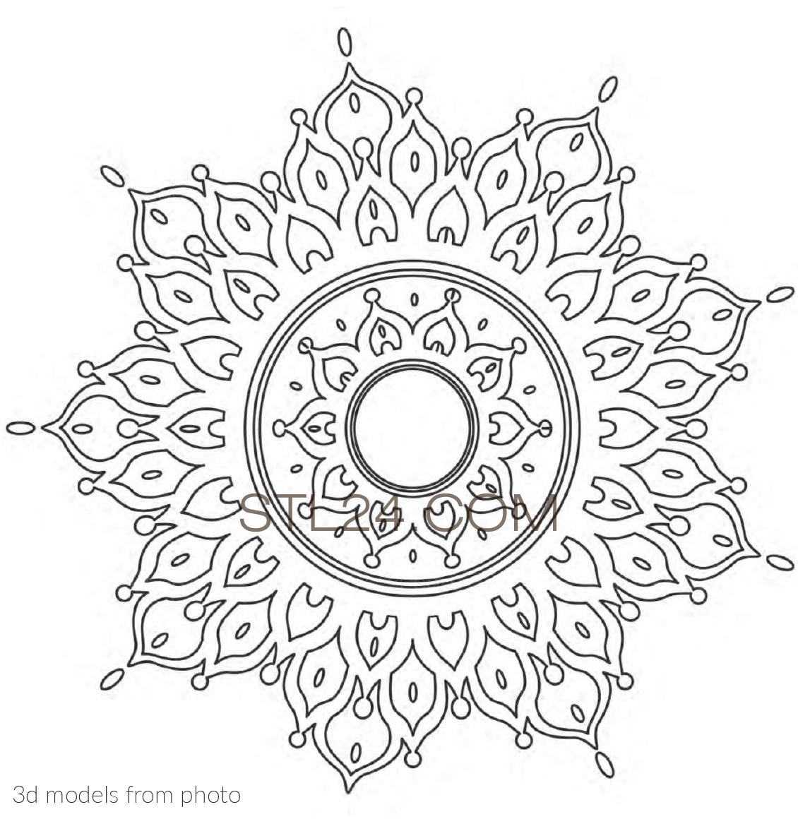 Розетки (ROSETTE_0238 -  | 3D model 3DSMAX / OBJ / STL) 3D модель для ЧПУ станка